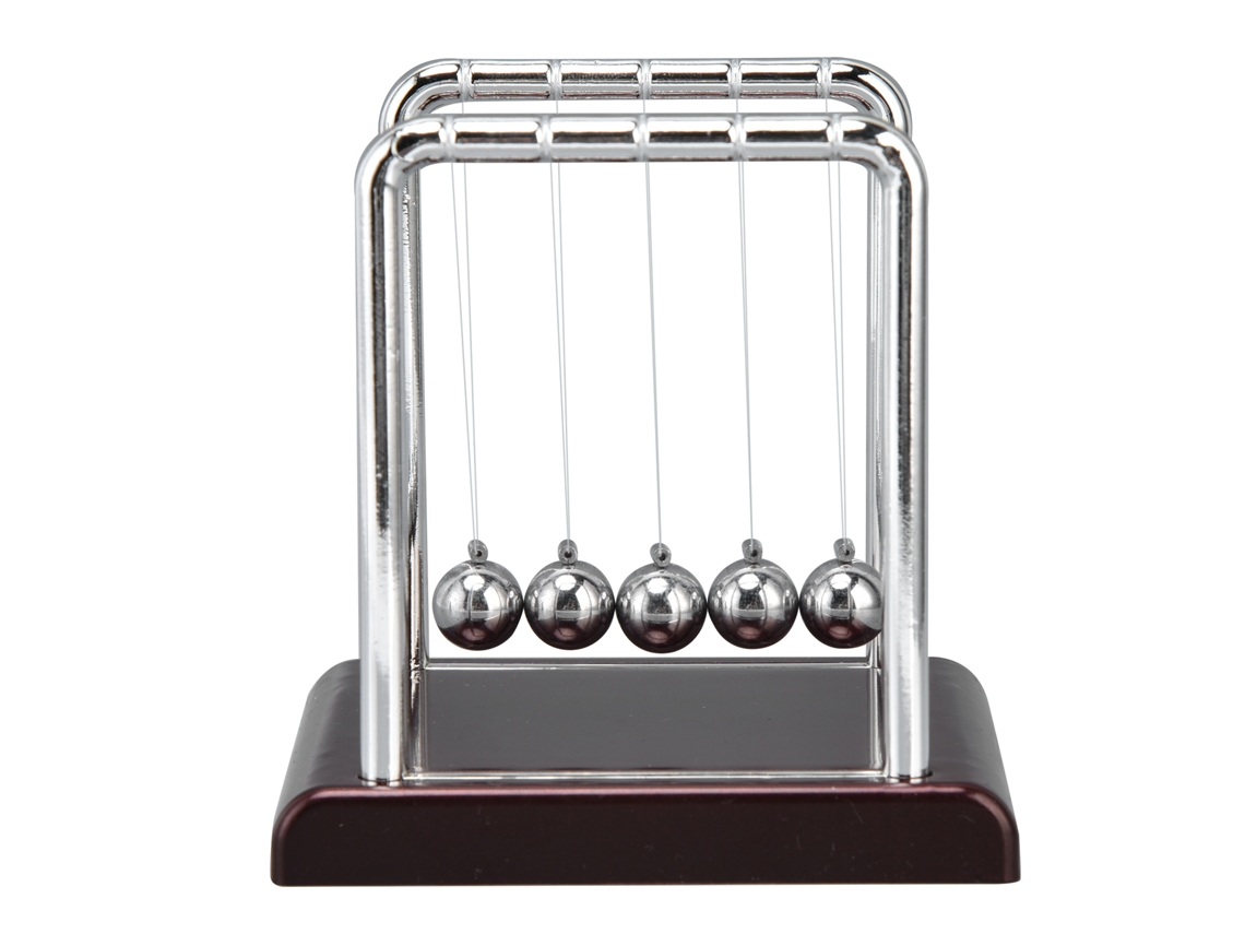 Mali bola de Pêndulo de Equilíbrio Metal Ciência Física Brinquedo Decoração Mesa Escritório Vermelho Vinho