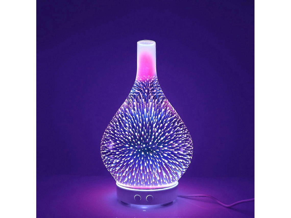 Omni difusor de Óleo Essencial Ultrassônico Umidificador 120ml Desligamento Automático Lâmpada Led para Lar Escritório Spa (cristal 3d)