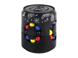 Ats juguete de Rotação Lata de Feijão para Aliviar o Estresse Spinner Puzzle Educativo Sensorial para Crianças Preto