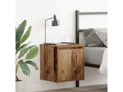 Vidaxl Mesa De Cabeceira De Parede 38x34x40 Cm Cor Madeira Velha