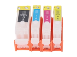 4pcs Cartucho de Tinta Refil para Pgi 5bk Cli 8c M Y com Compatibilidade e Alta Capacidade para Impressoras Pixma