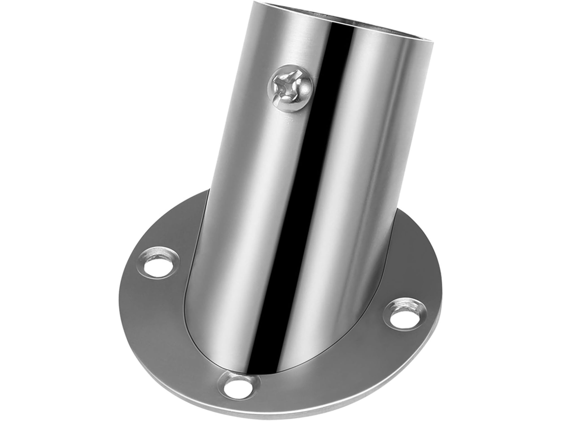 Suporte De Varão Chuveiro Inclinado Heallily Com Flange Triangular E Assento Fixo, 6, 6x 5, 2x 2, 6cm, Para Montagem Na