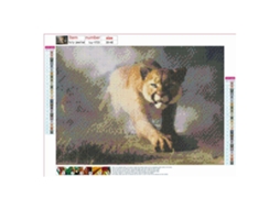 Laxiscreed Pintura De Diamante 5d De Animal Diy Para Parede Com Adesivo