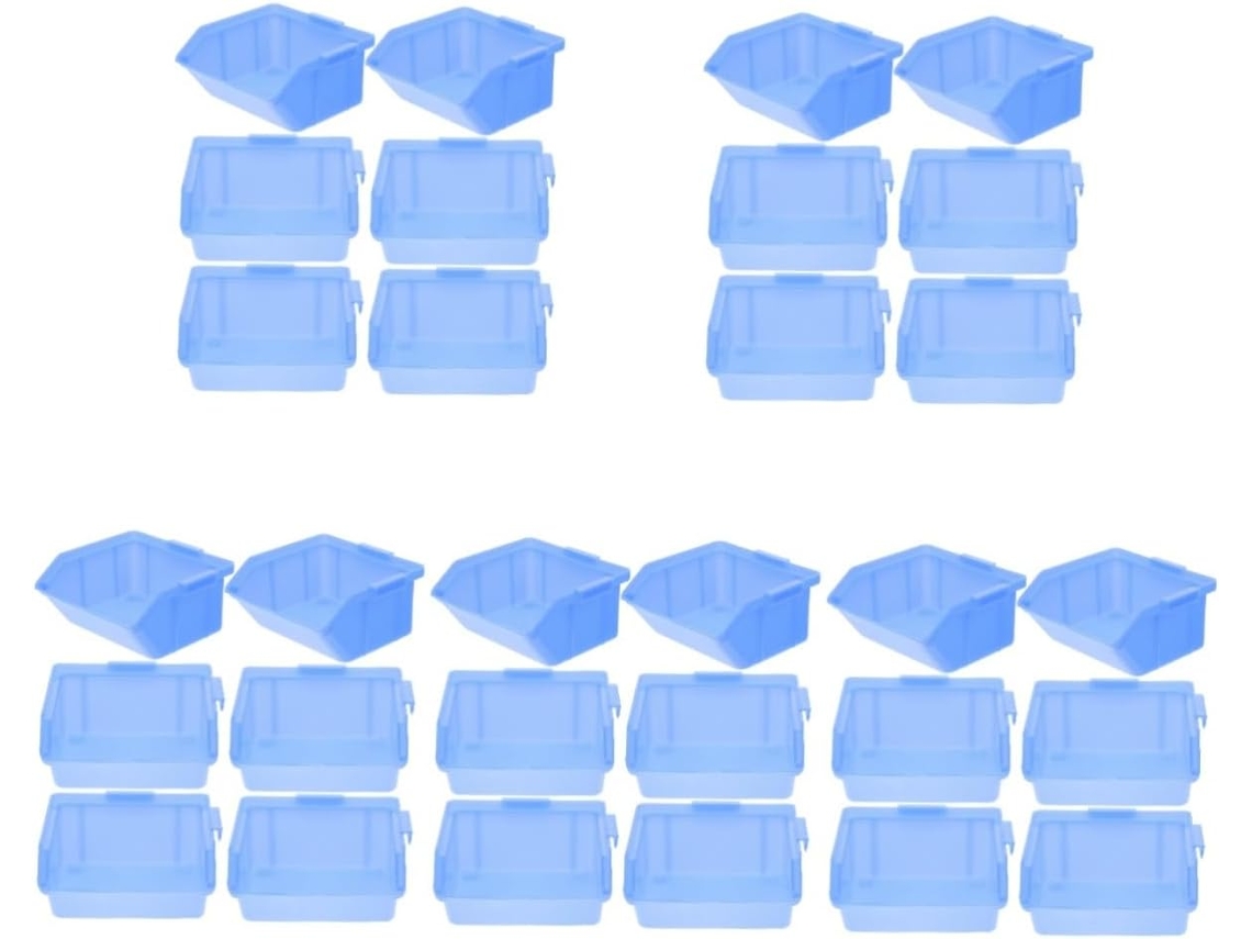 Conjunto de 5 Peças de Caixas Organizadoras para Ferramentas e Acessórios com Prateleiras Empilháveis para Organização Doméstica. SFUSHOS