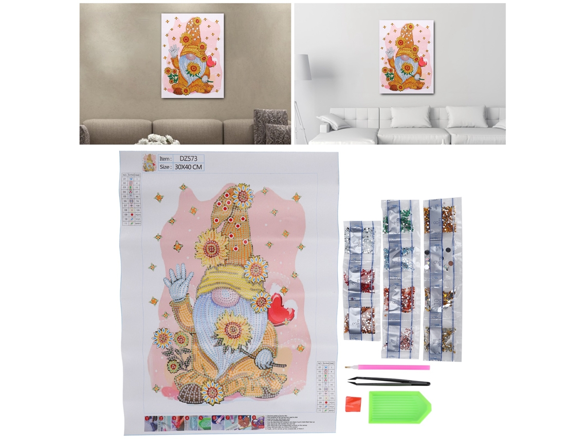 Kit De Pintura De Diamantes 5d Diy Para Decoração De Casa Ferramentas Ornamentos Presente Dz573