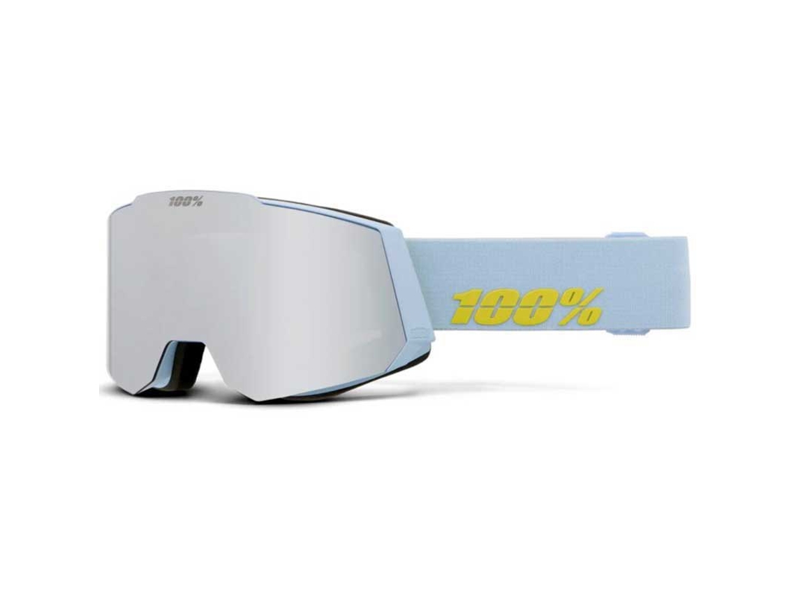 100PERCENT Máscara Esqui Snowcraft Hiper Azul Mirror Silver Flash Lens/CAT1