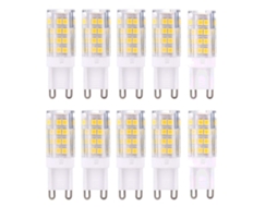 Lâmpadas Led G9, Branco Quente 3000k 5w G9 Led, Pacote Com 10 Brilvibera