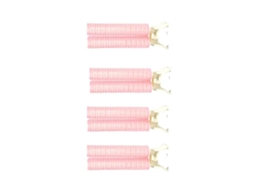 Juego de 4 rulos rosas con pinza, 10,8 x 3,5 cm, para dar volumen al flequillo y los rizos. Accesorio de peinado DIY - aquaforge