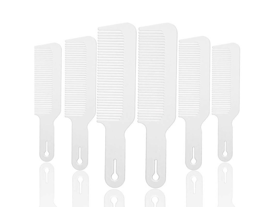 6 pentes de barbear, resistentes ao calor, 23cm, para corte e estilo de cabelo, preto | S/MARCA
