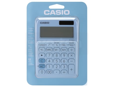 Calculadora Básica CASIO MS-20UC-LB Azul Claro (12 dígitos)