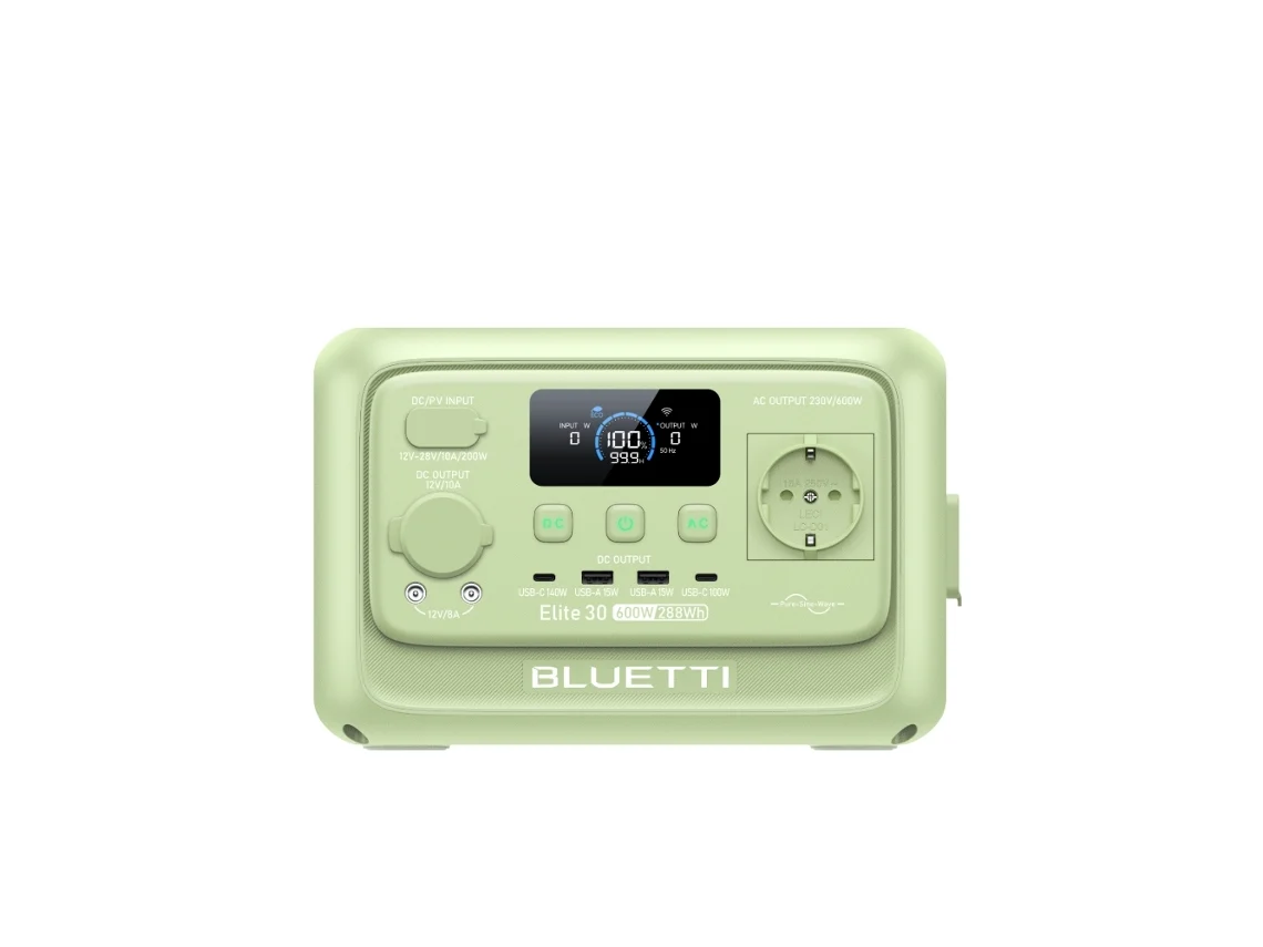Power Station Portátil BLUETTI Elite 30 V2 - 600W 288Wh (Verde)