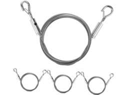 Gadpiparty Conjunto De 4 Peças Corda Aço Inoxidável Para Pendurar Quadros E Espelhos, Com Ganchos Duplos Ajustáveis