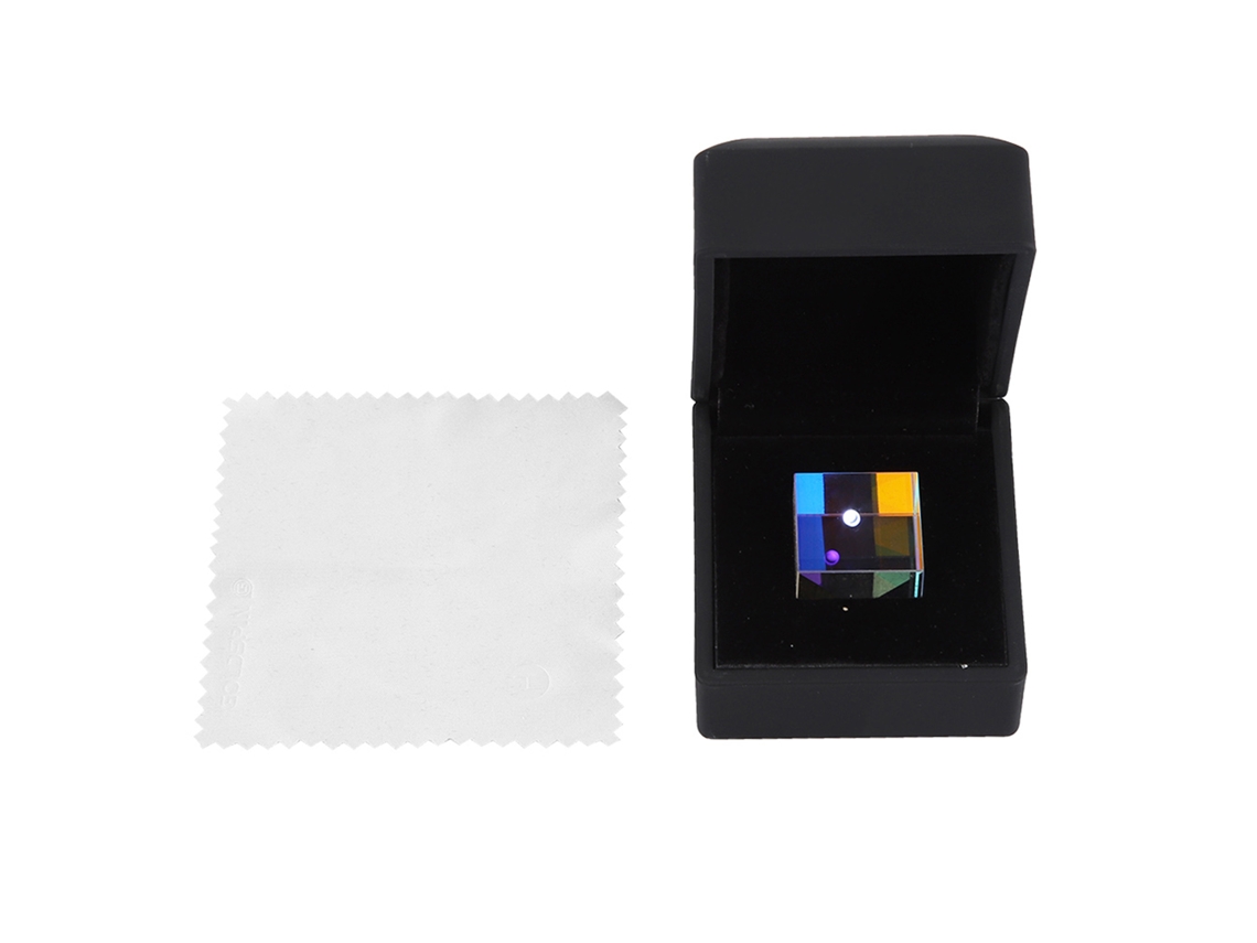 Yuru prisma de Vidro Óptico K9 Cúbico 23mm 6 Lados para Decoração Ensino Fotografia com Caixa de Presente