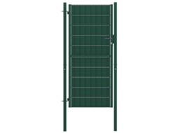 Vidaxl Portão De Cerca Em Pvc E Aço 100x204 Cm Verde