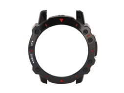 Capa Protetora Bumper para Amazfit Falcon Resistente a Choques Full Cover Preto Vermelho Branco