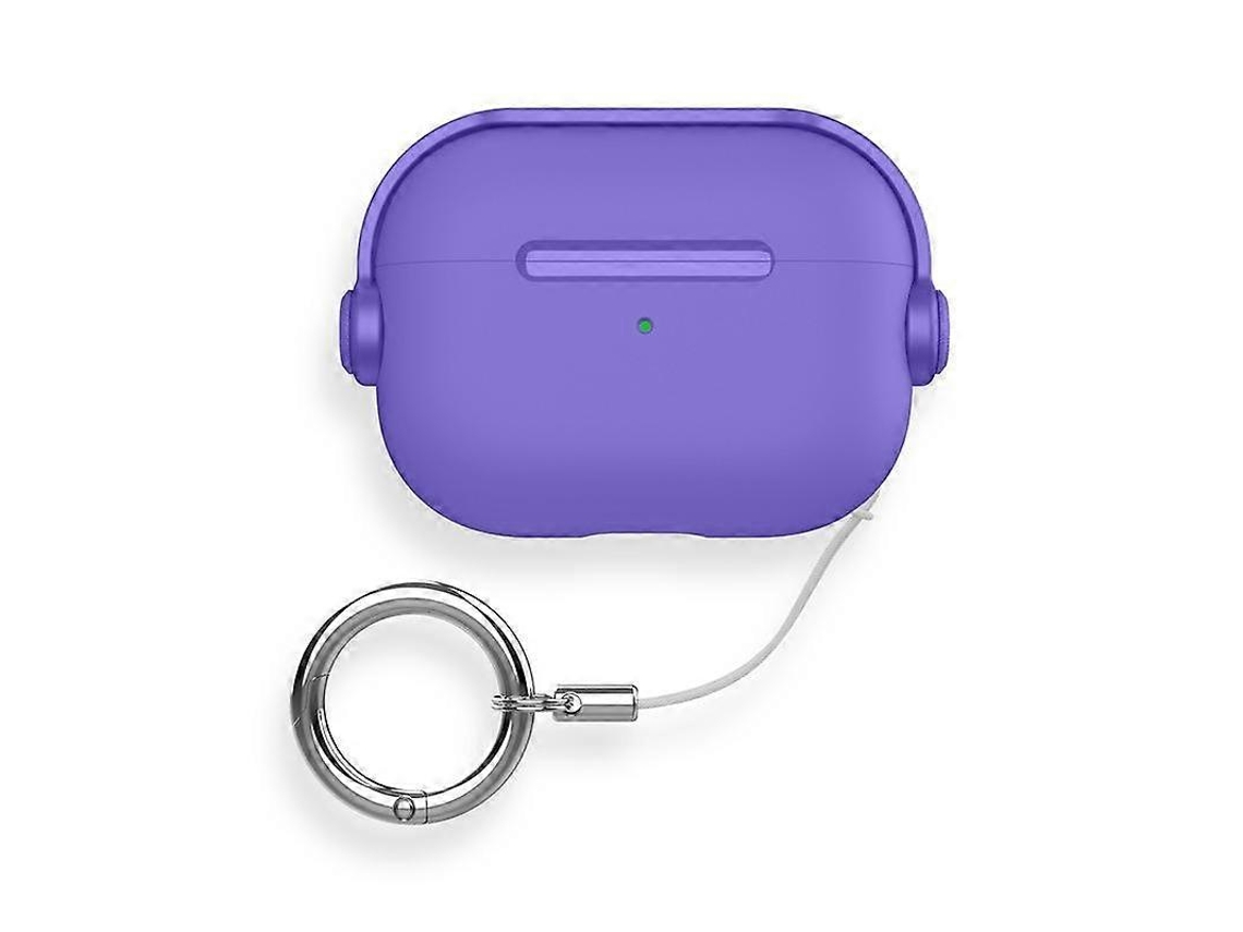 Capa Protetora Híbrida De Tpu E Pc Com Cordão E Trava Para Airpods Pro 3