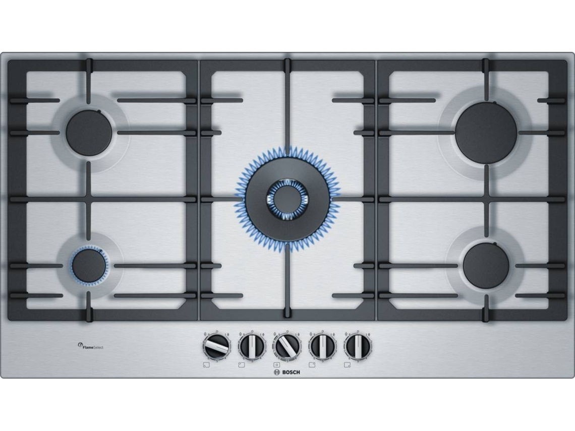 Placa de Gás BOSCH PCR9A5B90 (Gás Natural - 91.5 cm - Inox)