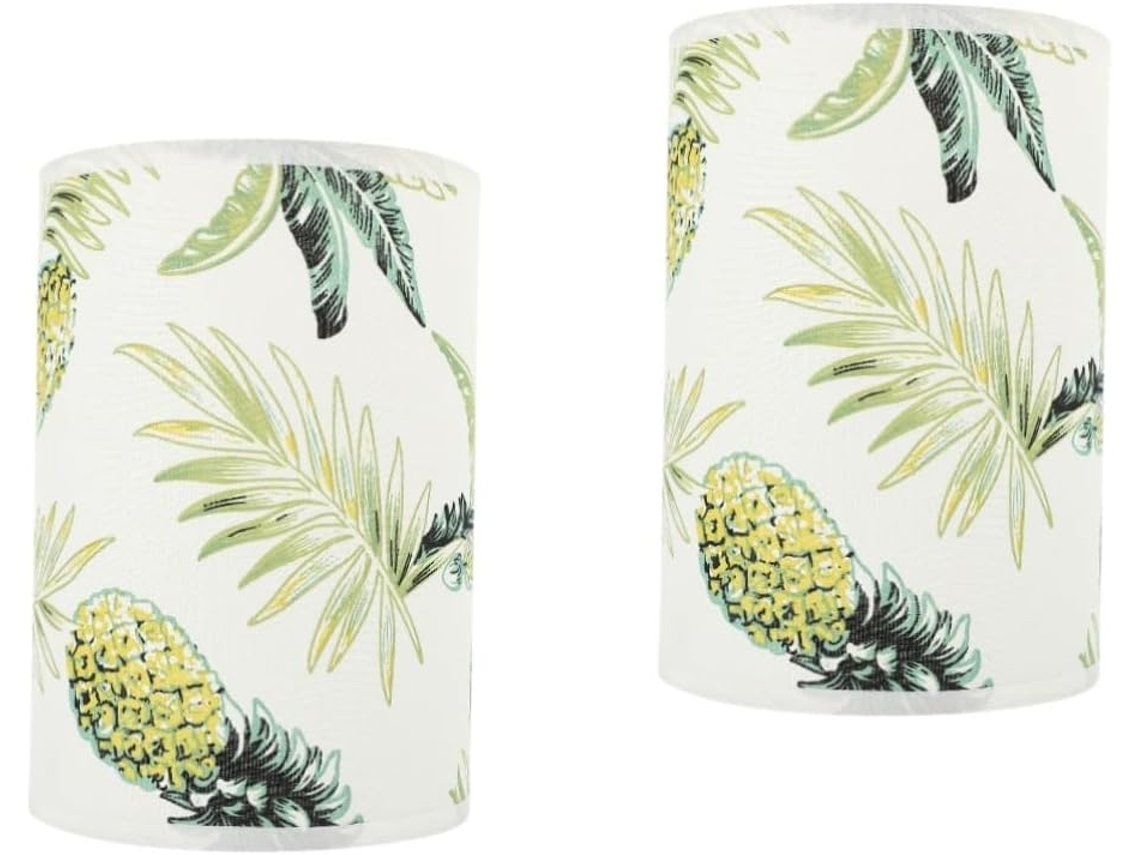 Conjunto De 2 Abajures Decorativos Em Tecido Com Estampa De Abacaxi, Elegantes E Práticos, Para Abajures De Mesa