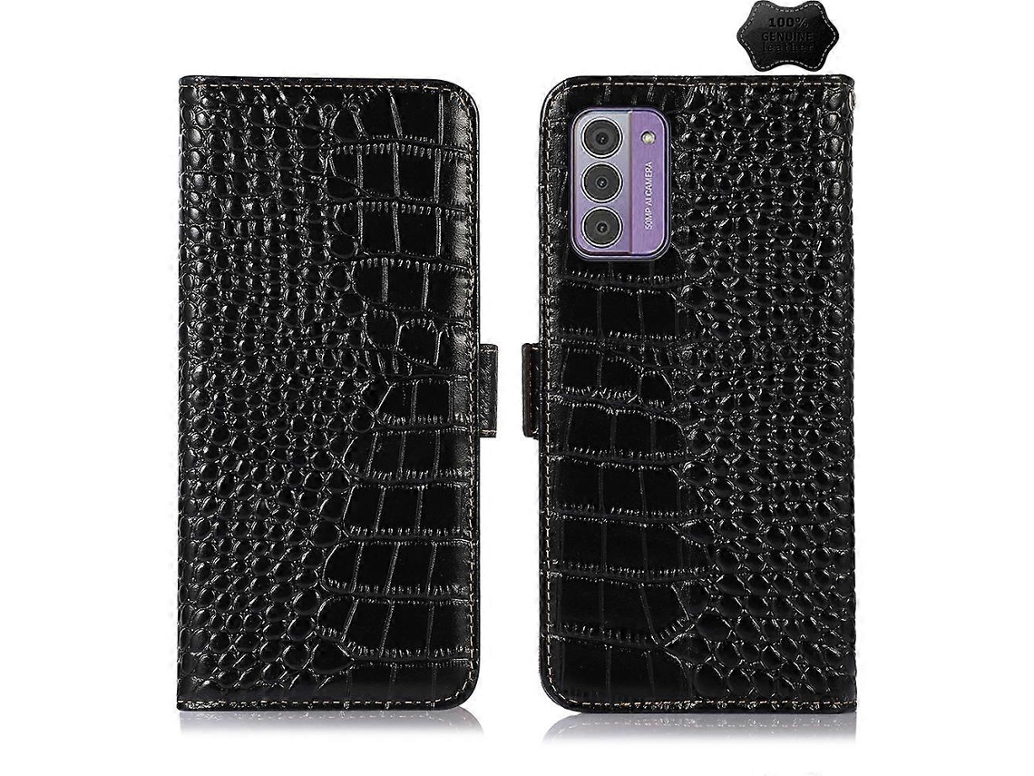 Capa De Celular Em Couro De Crocodilo Com Camada Superior De Couro Bovino Para Nokia G42 5g