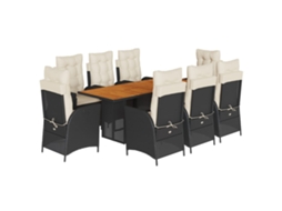 Garden Dining Set, Garden Dining Sets Vidaxl Preto Rattan / Vime (n/a)