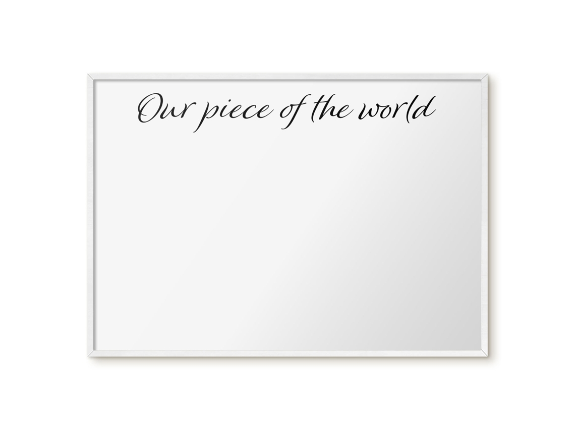 Magnetic Board For Wall Our Piece Of The World For The Bedroom Espelharte (100x70 Cm)