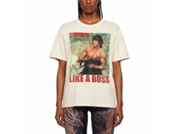 Rockinstone Rambo Movie Boss Rambo Movie Solid Natural Adult T-shirt Size:xl