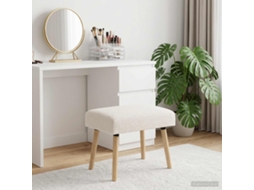 Vidaxl Banco Liso Creme 60 X 40 X 45 Cm Bouclé