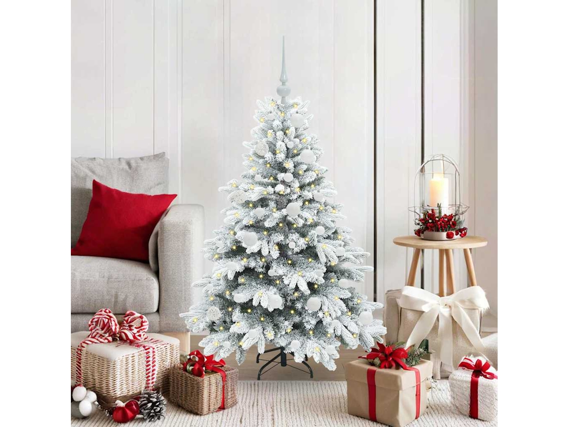 Vidaxl Árvore De Natal Artificial Com 150 Leds Branco 120 Cm Pe E Pvc