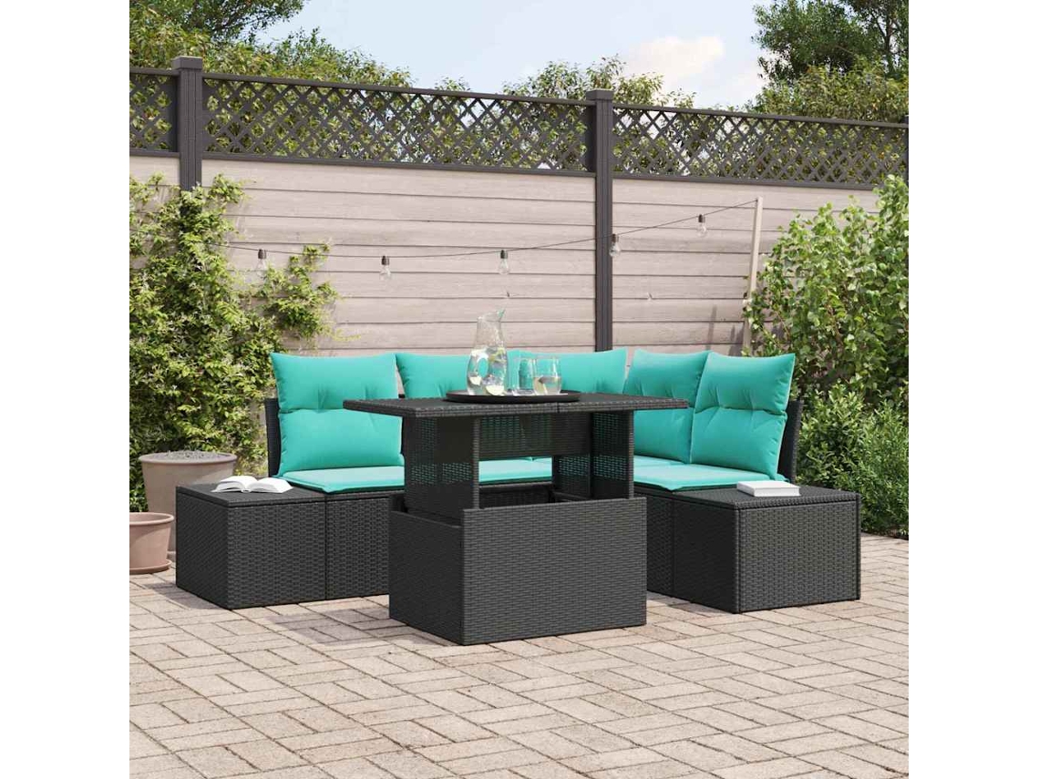 Vidaxl Conjunto De Sofá De Jardim 6 Unid. 4-número De Lugares