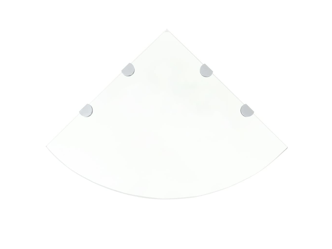 Corner Shelf, Corner Shelves Vidaxl Transparente Vidro (45 X 45 Cm)