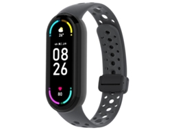 Bracelete para Xiaomi Smart Band 10/9/8 Silicone Fivela Magnética Preta Cinza XIAOMOYU