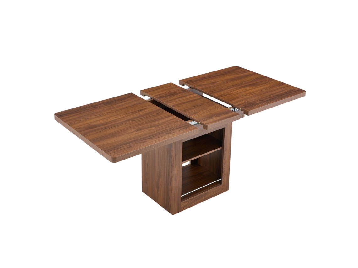 Mesa de jantar extensível em madeira de nogueira PAPRIKA