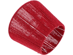 Abajur De Papel Trançado Vermelho Para Luminária De Mesa E Elegante Peça Decorativa Para Sala De Estar.