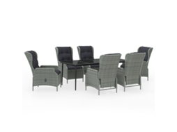 Garden Dining Set, Garden Dining Sets Vidaxl Cinzeto Rattan / Vime (200 Cm Table Length)