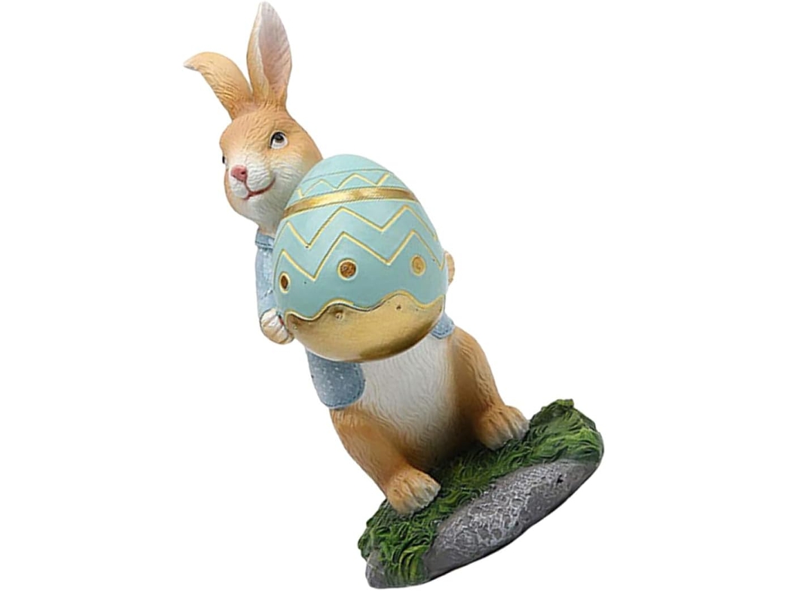 Estatueta Coelho Resina 15 Decoração Páscoa Desenho Animado Primavera Cm Casa Mesa GOKOCO