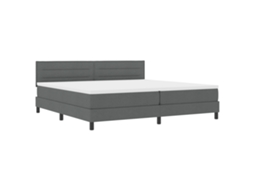 Conjunto 1 Cama Box Vidaxl Cinzento Tecido (200 X 200 Cm)