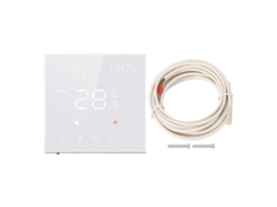 Termostato Inteligente Digital Táctil Branco para Aquecimento de Piso Elétrico 100 250vac 16a