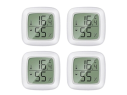 Termômetro E Higrômetro Digitais Internos - Pacote Com 4 Mini Termômetros Lcd Com Medidor De Umidade Para Quarto De Bebê
