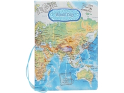 Porta-passaporte De Viagem, Cor Azul, Compartimentos Para Cartões E Documentos, Uso Prático Em Embarques, Hotéis E Trajetos Internacionais