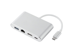 Hub 4 em 1 Type c Hdmi Lan Usb 3.0 LAXISCREED
