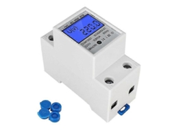 Contador Digital de Energia Din 80a 220v com LCD Retroiluminado, Interface S0, Não Calibrado para Medição Intermediária S/MARCA