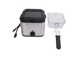 Fritadeira Profunda de Aço Inox 1000W, Cesta, 2,5L | S/MARCA