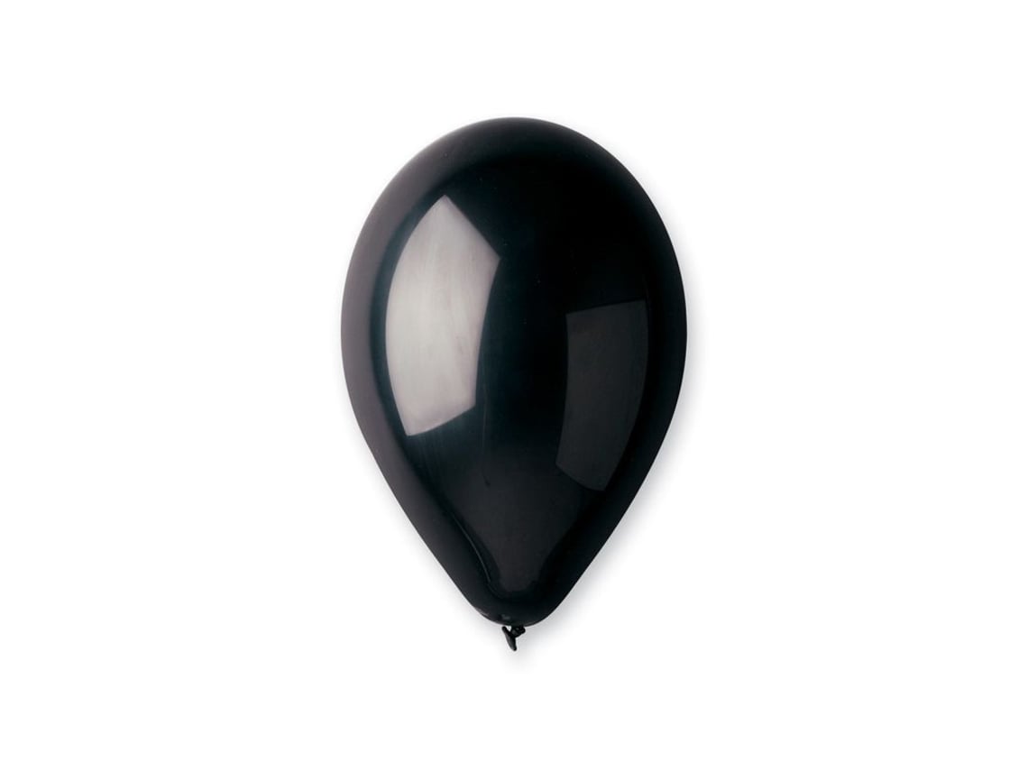 Balões - Noname - 50 Balões Preto Ébano - 30 Cm - Biodegradável - Látex Natural