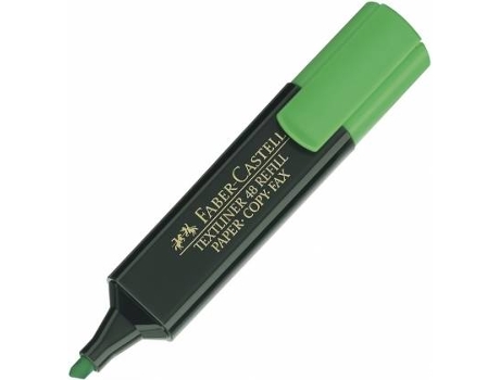 FABER-CASTELL TEXTLINER, Marcador, Ponta Biselada 1 mm - 5 mm, Tecnologia de tinta líquida, Verde Florescente