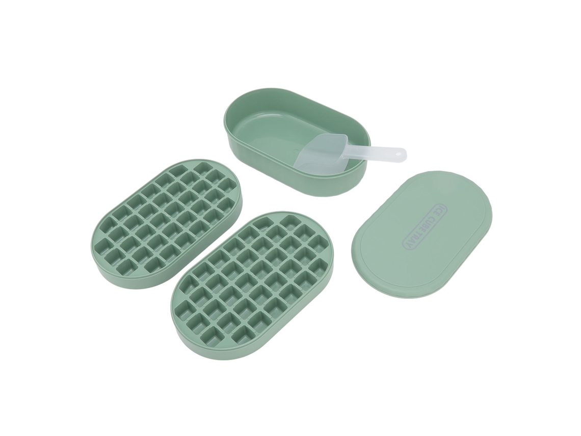 Ronjoe-bandeja De Cubos De Gelo Com Balde E Colher Moldes De Gelo Práticos Para Casa E Festas