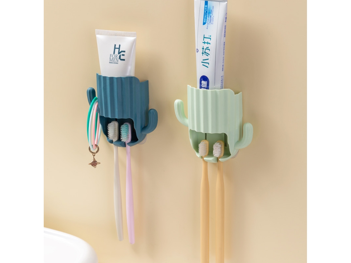 Pacote Com 2 Suportes Para Escovas De Dentes De Parede Com Ventosa De Desenho Animado Aquaforge