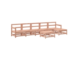 Maison Exclusive - 7 Pcs Conjunto Lounge De Jardim Madeira De Douglas Maciça