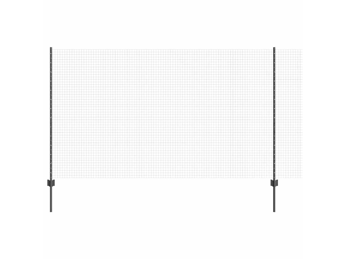 Conjunto 1 Cerca Externa Vidaxl Cinzento Aço (25 X 1,4 M)