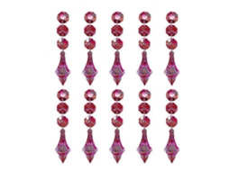 Omni 10 Peças de Prismas de Cristal para Lâmpada Pendente, Acrílico com Efeito de Refração, Decoração Diy Vermelho