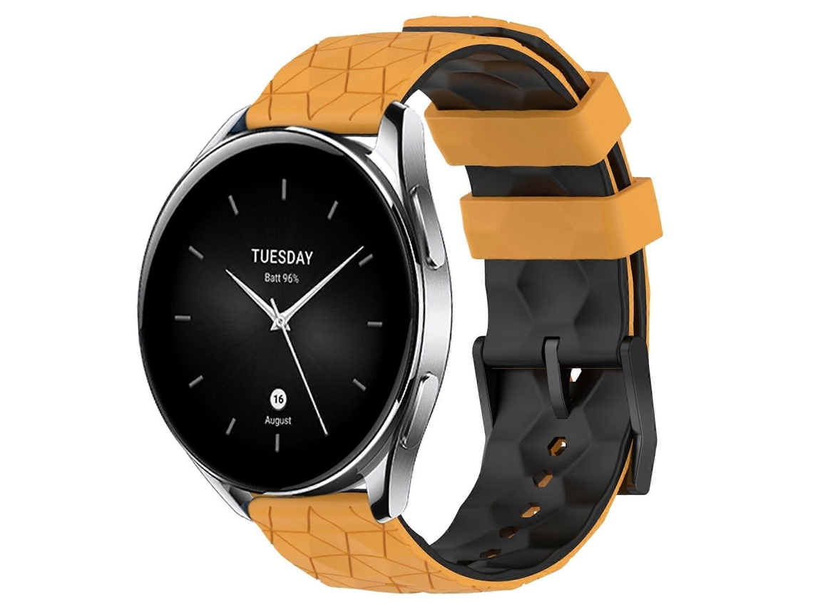 Pulseira De Silicone Bicolor Com Estampa De Futebol Para Xiaomi Mi Watch S2 22mm